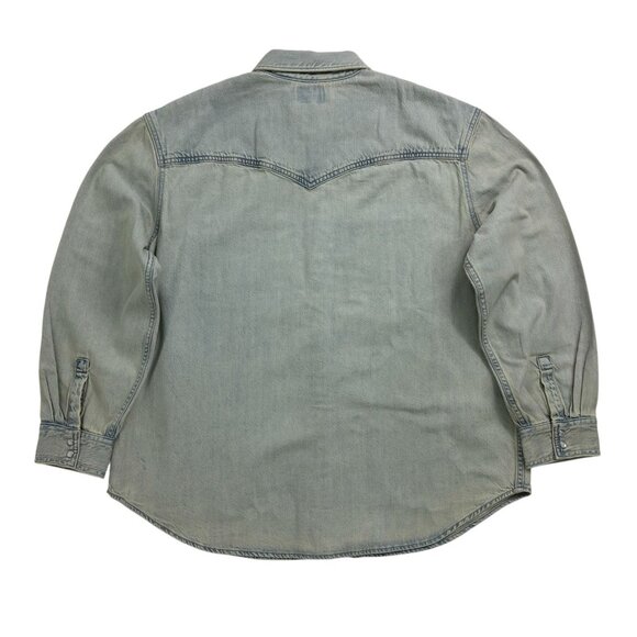 Levi’s Men’s Western Denim Shirt XL Relaxed Fit Snap Front Blue NWT - Picture 3 of 16